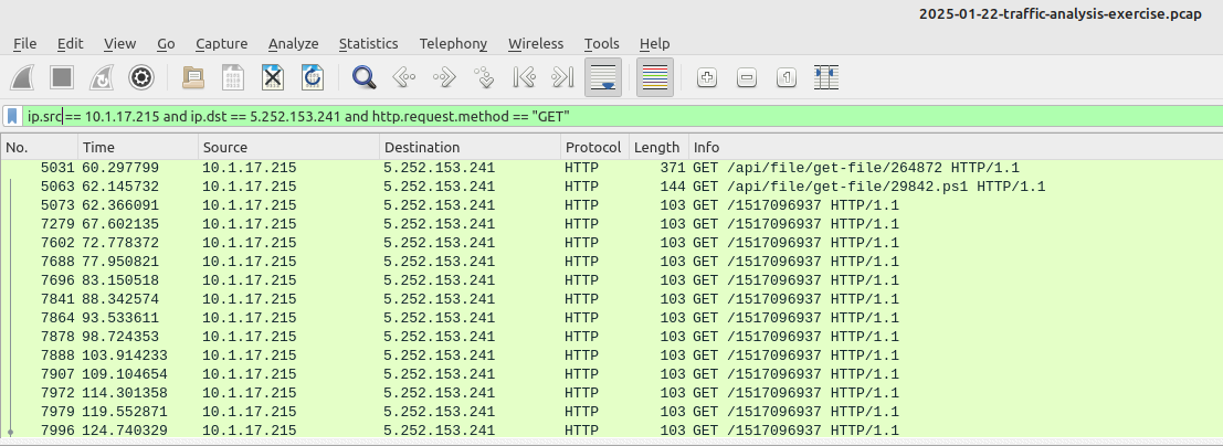 Wireshark HTTP Filter